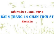 Bài 4 trang 14 Toán 7 Chân trời sáng tạo Tập 2